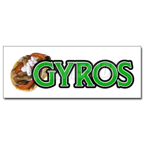 Signmission 12in GYROS DECAL sticker greek gyro restaurant food stand sandwich pub, D-12 Gyros D-12 Gyros - main